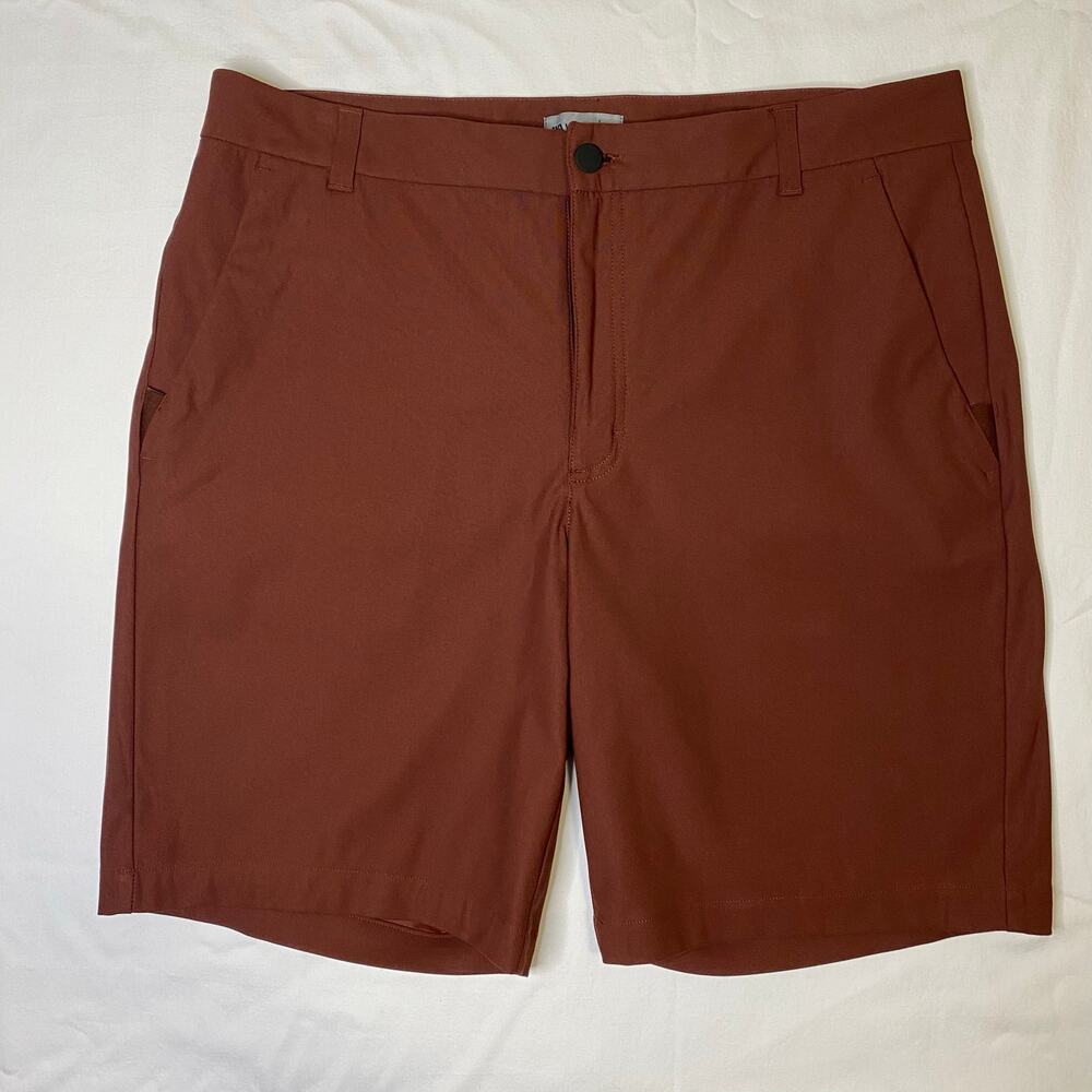 VRST Men's 36 Commuter Short 9" Inseam Rum Raisin Red Golf Athleisure Casual NWT